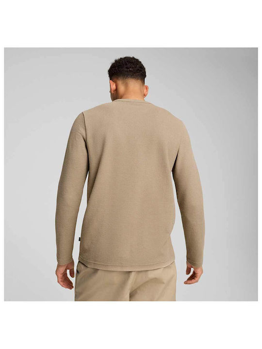 PUMA ESS ELEVATED WAFFLE LONGSLEEVE TEE ΜΠΛΟΥΖΑΚΙ Μ/Μ (681888)