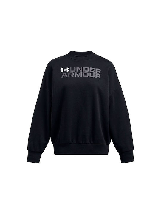 RIVAL FLEECE WORDMARKOS CREW ΜΠΛΟΥΖΑ ΜΑΚΡΥΜΑΝΙΚΗ UNDER ARMOUR 1386513