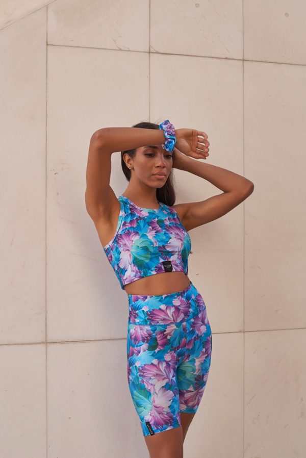 Blue Blosson Biker Shorts Dazzler 