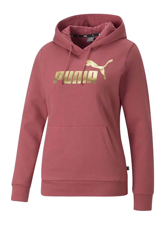 ESS METALLIC LOGO HOODIE FL ΦΟΥΤΕΡ ΜΕ ΚΟΥΚΟΥΛΑ PUMA 849958 