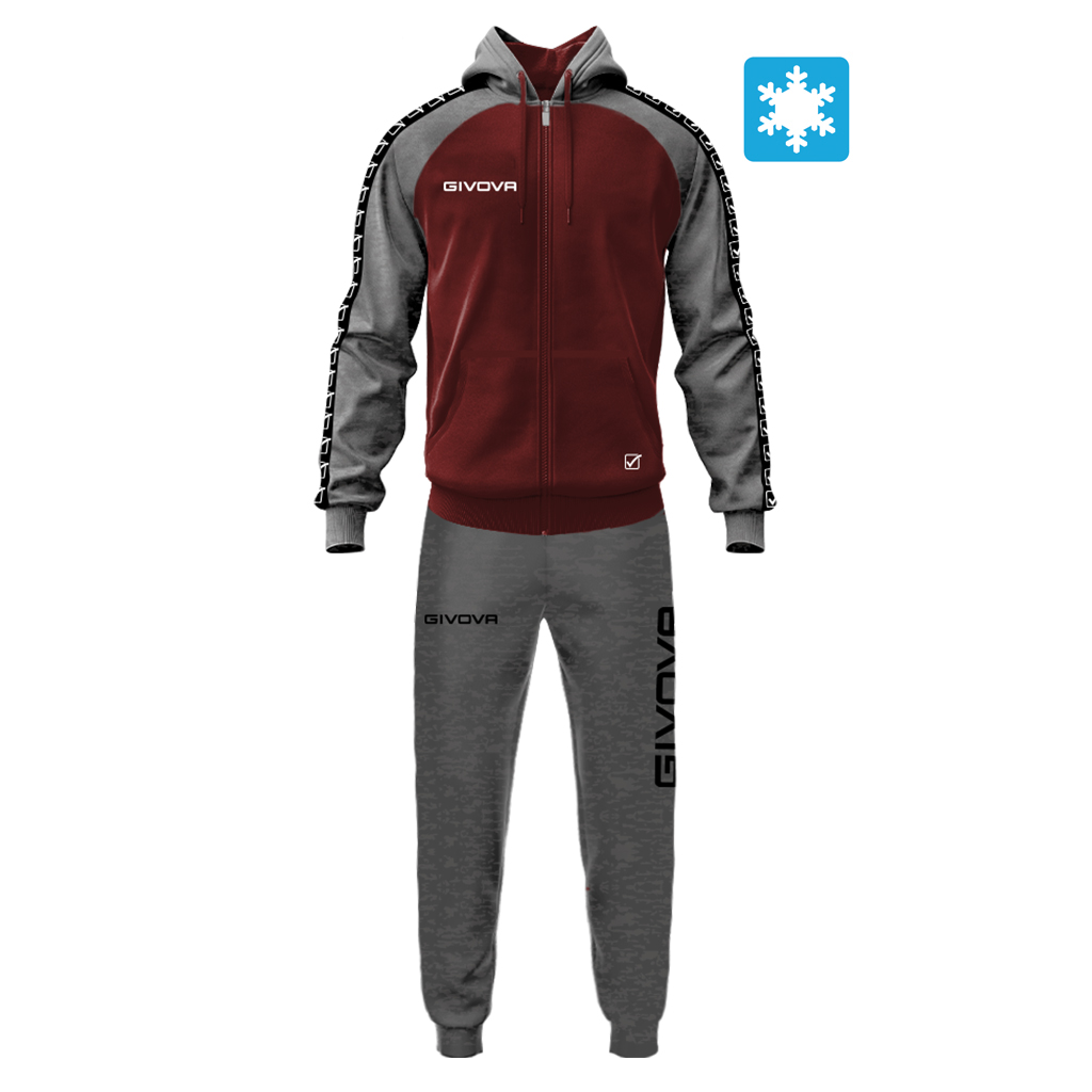 TUTA ITALIA UOMO 103 IN FELPA CON CAPP E BANDA LIM04 