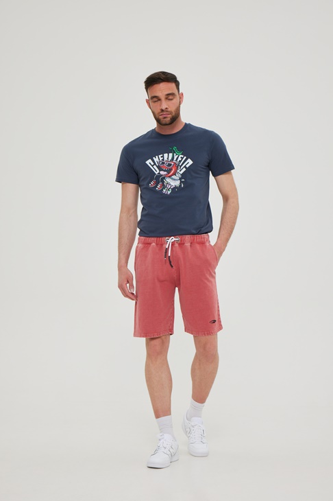 BLUE HUNTER Βερμούδα Retro Washed Red 23001050527