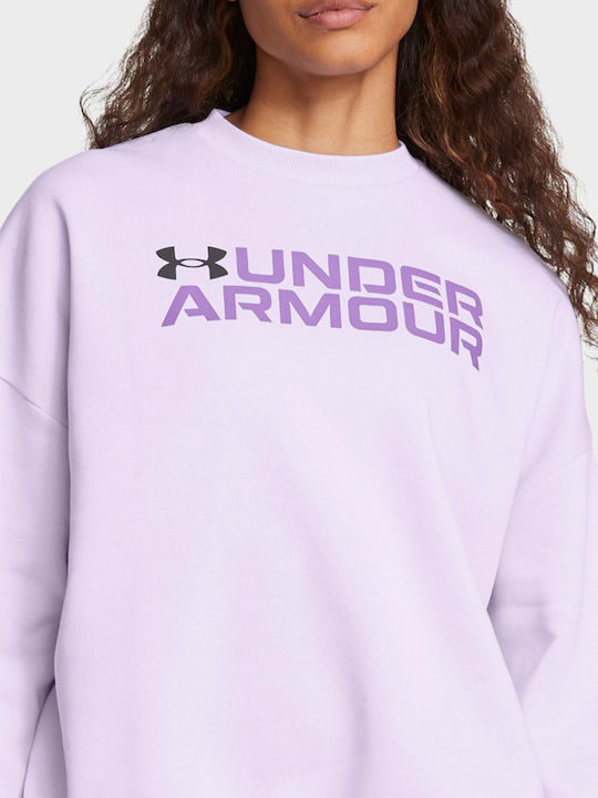 RIVAL FLEECE WORDMARKOS CREW ΜΠΛΟΥΖΑ ΜΑΚΡΥΜΑΝΙΚΗ UNDER ARMOUR 1386513