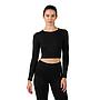 GSA WMN RIB R3 SEAMLESS CROP TOP L/S