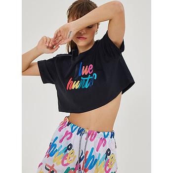 BLUE HUNTER T Shirt Joyfull Crop Black 23002010501